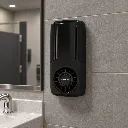 v-air flow dispenser black bathroom wall.webp