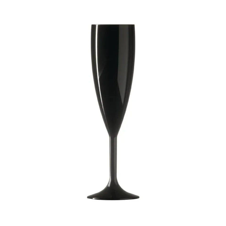 [RB415] BBP Polycarbonate Champagne Flute 187ml Black (12