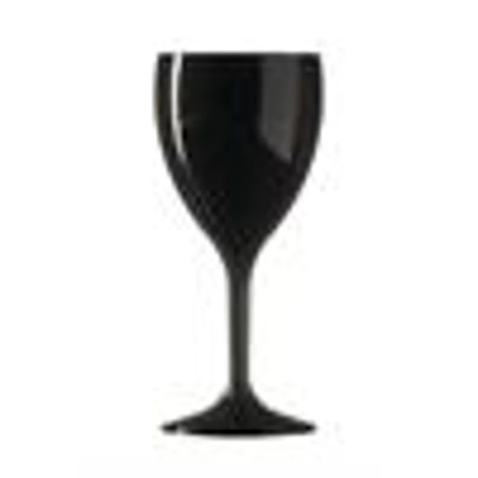 [RB417] BBP Polycarbonate Wine Glass 312ml Black (12)