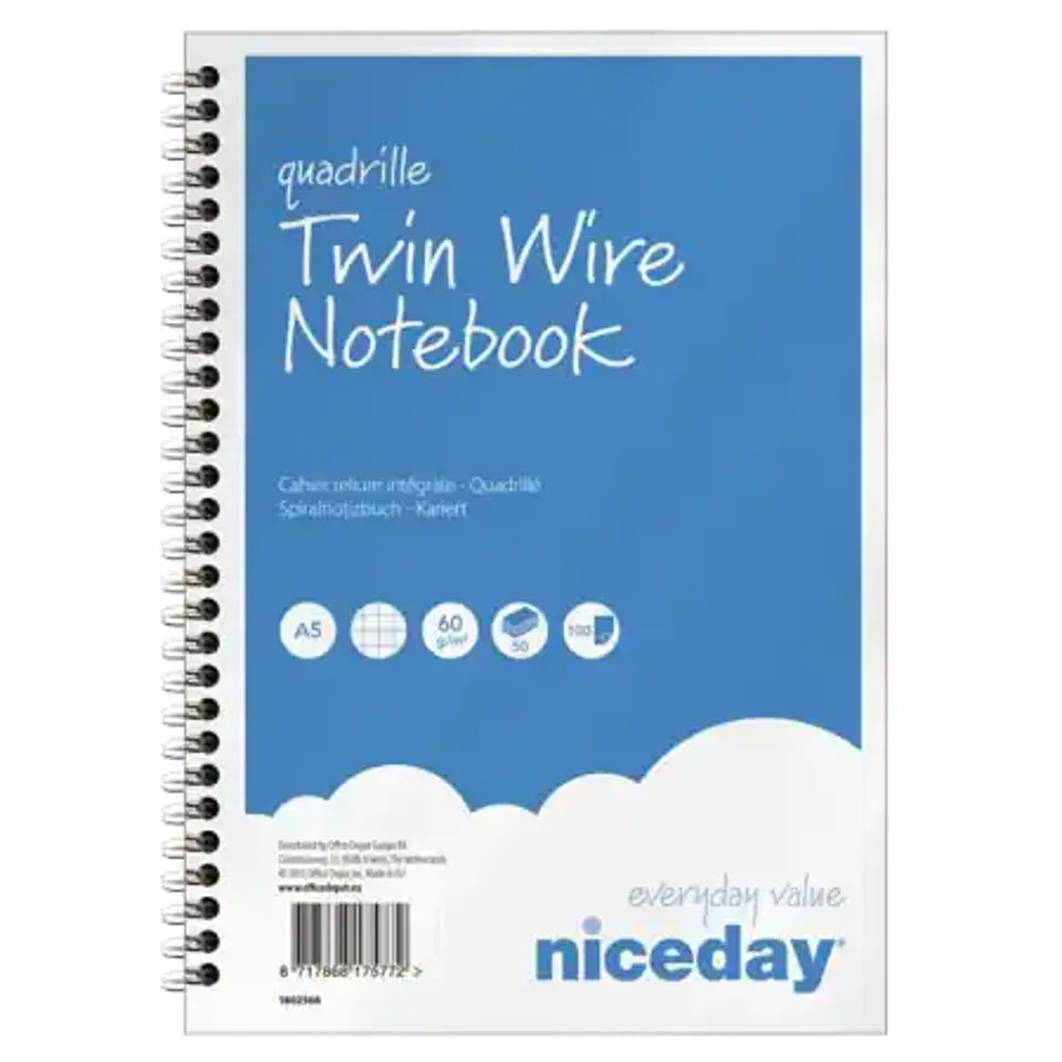 A5 wirebound notebook