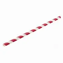 [GE0709] Compostable paper straws red stripes (250) 