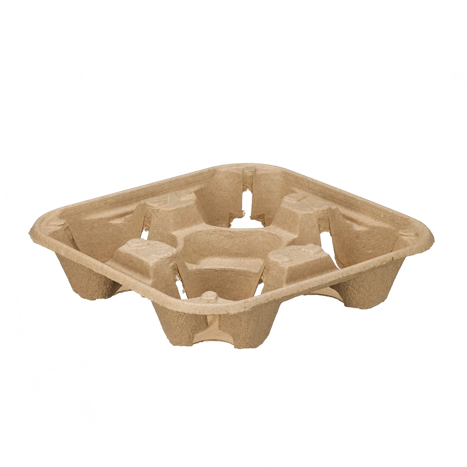 [GE1119] 4 cup carry tray recyclable 