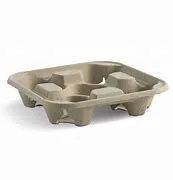 [GE1119] 4 cup carry tray recyclable 