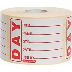 red DAY label 