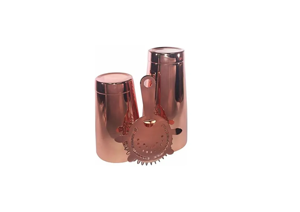 [GE127] Copper cocktail shaker with strainer set
