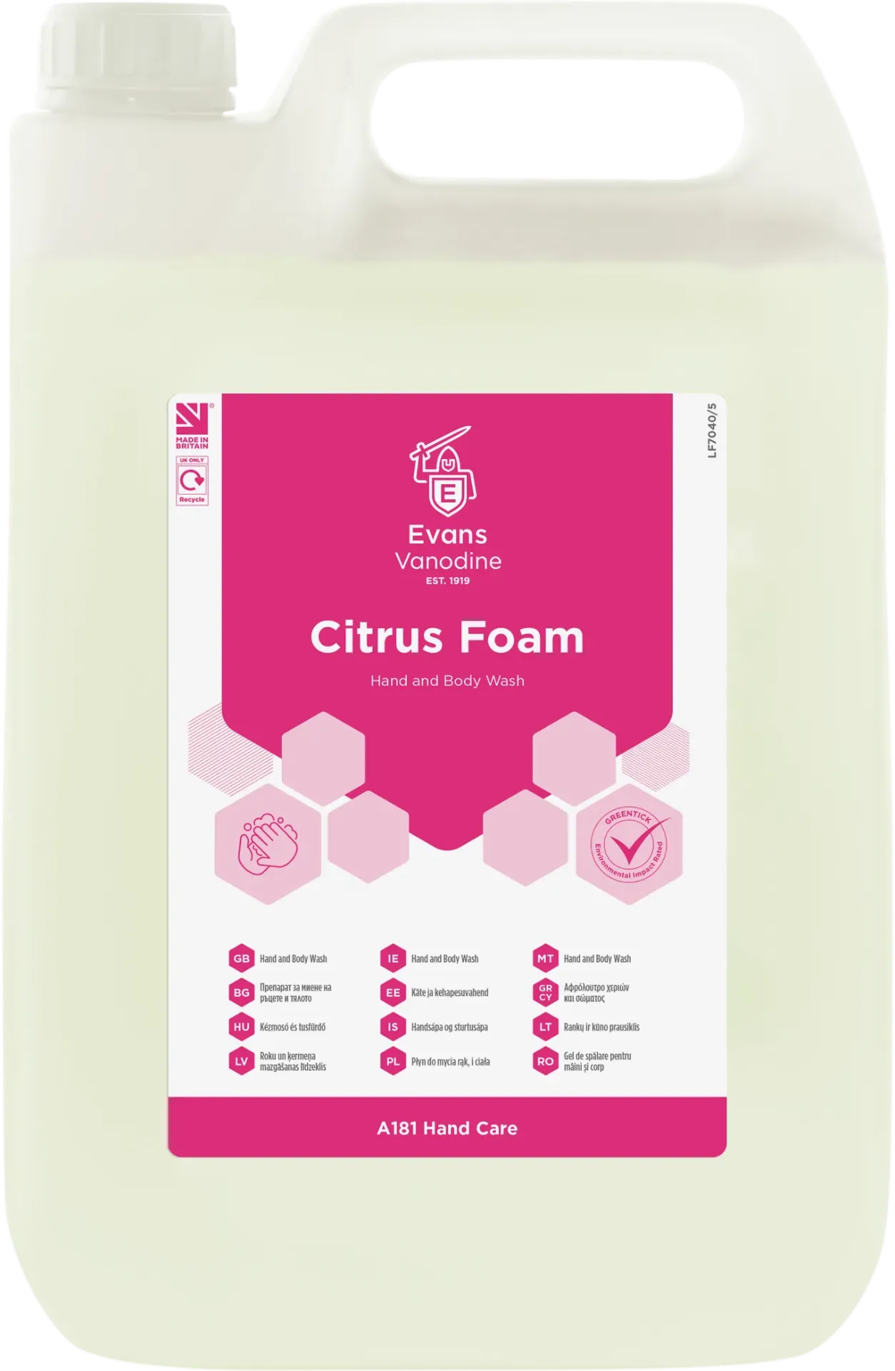 [EV0452] Citrus foam 5ltr