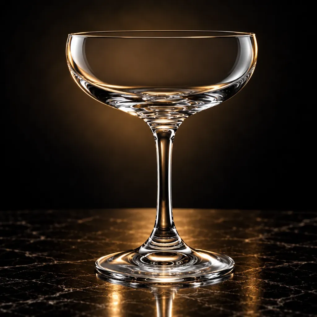Olympia Bar Collection Crystal Champagne Saucers 200ml (6 Pack)
