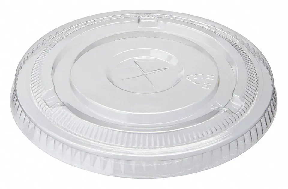 [PL0198] PET Flat Lid with Straw Slot Recyclable