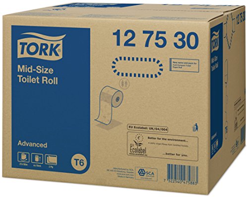 Tork Mid-size Toilet Paper Roll White