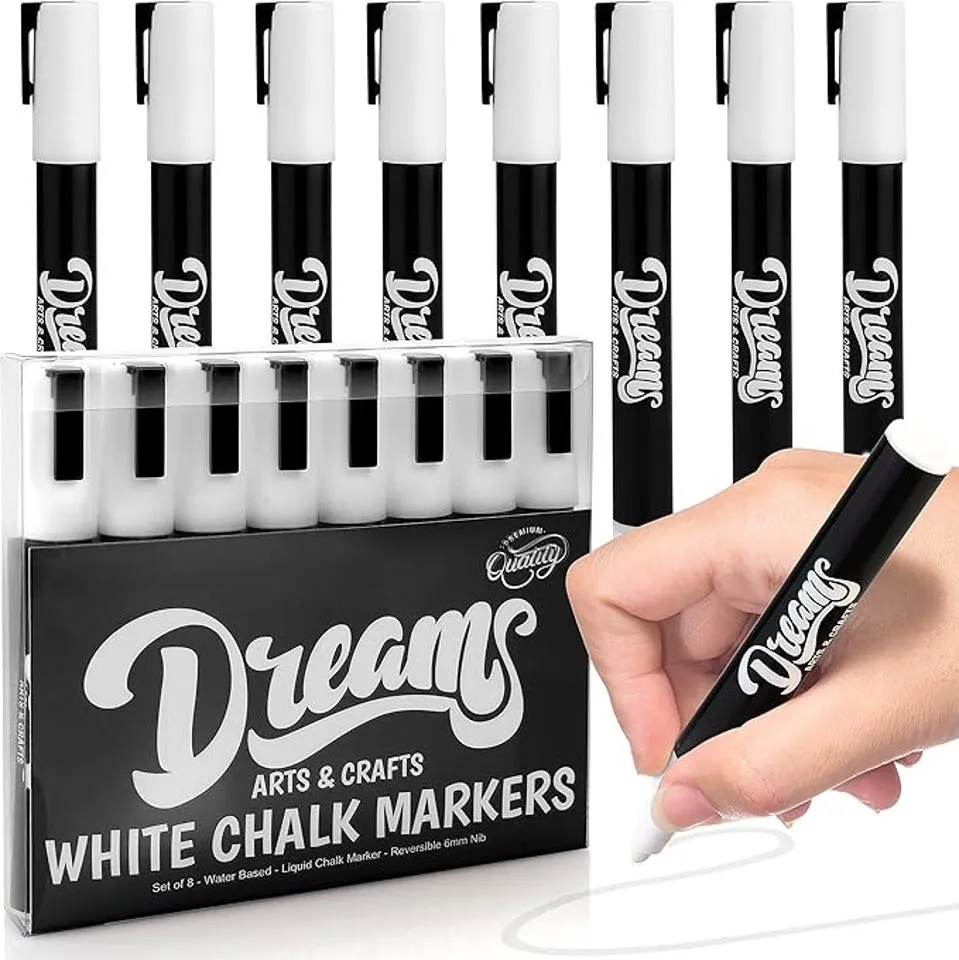 White liquid chalk pens