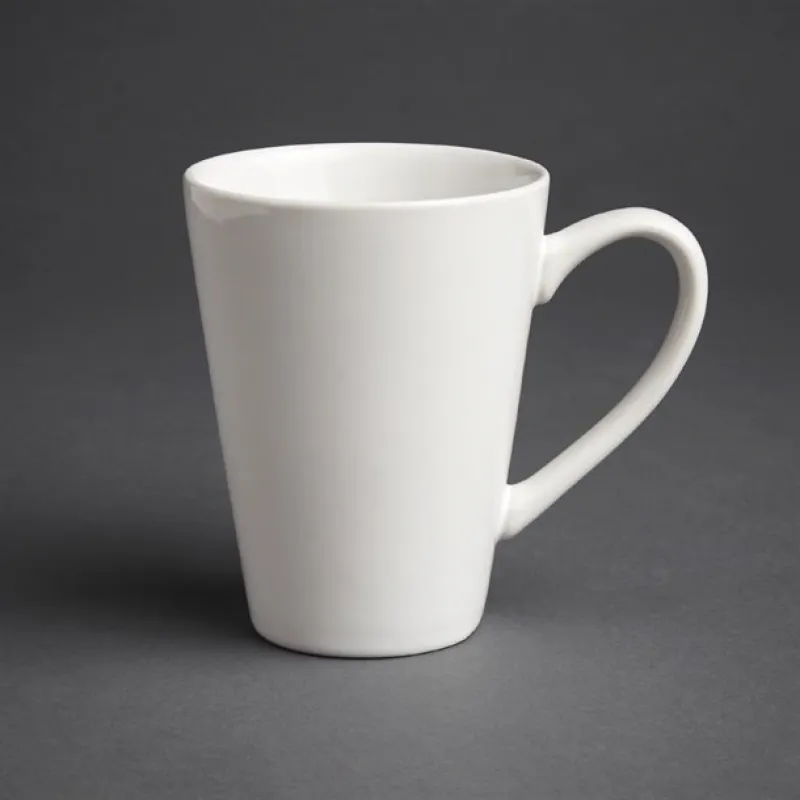 [00102]  Olympia Cafe Latte Cups White 340ml (12 Pack)