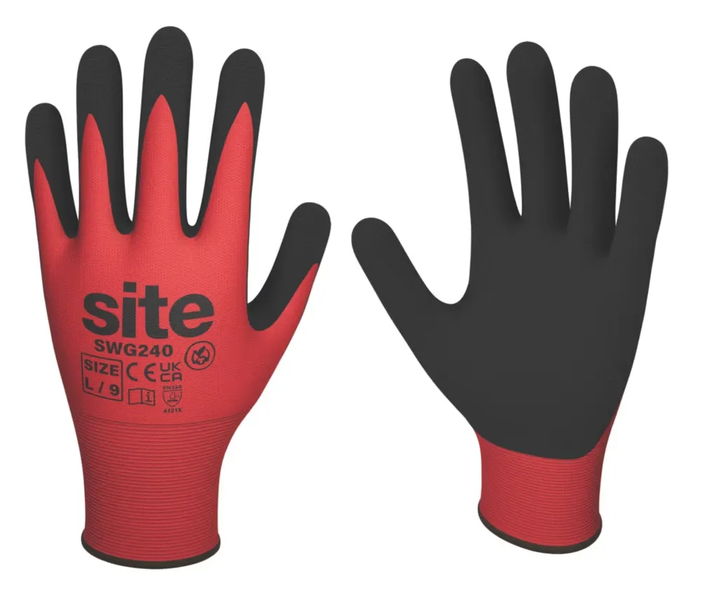 Site 320 red/black gloves (Small)