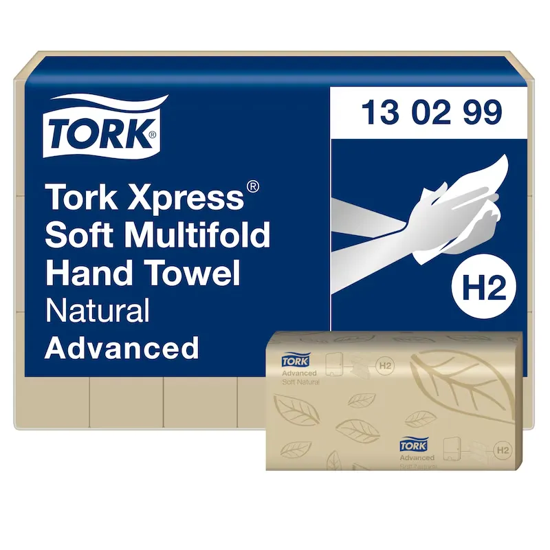 Tork Xpress multifold 2ply white hand towels  (Natural)