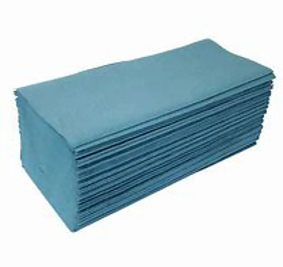 [PA1122] Hand towels Blue 1ply